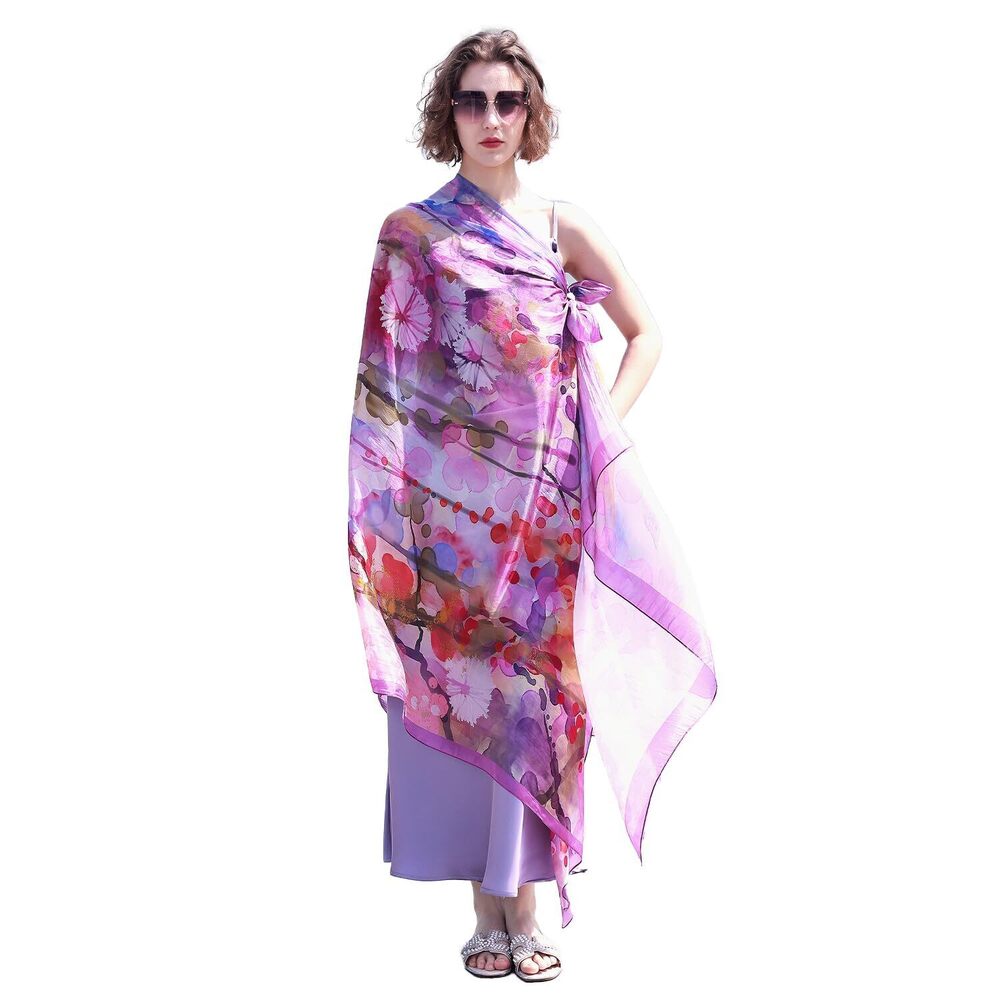 5644 100% Mulberry Extra Large Silk Pashmina Scarf Shawls And Wraps